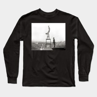 Stuntman Performs Balancing Act, 1917. Vintage Photo Long Sleeve T-Shirt